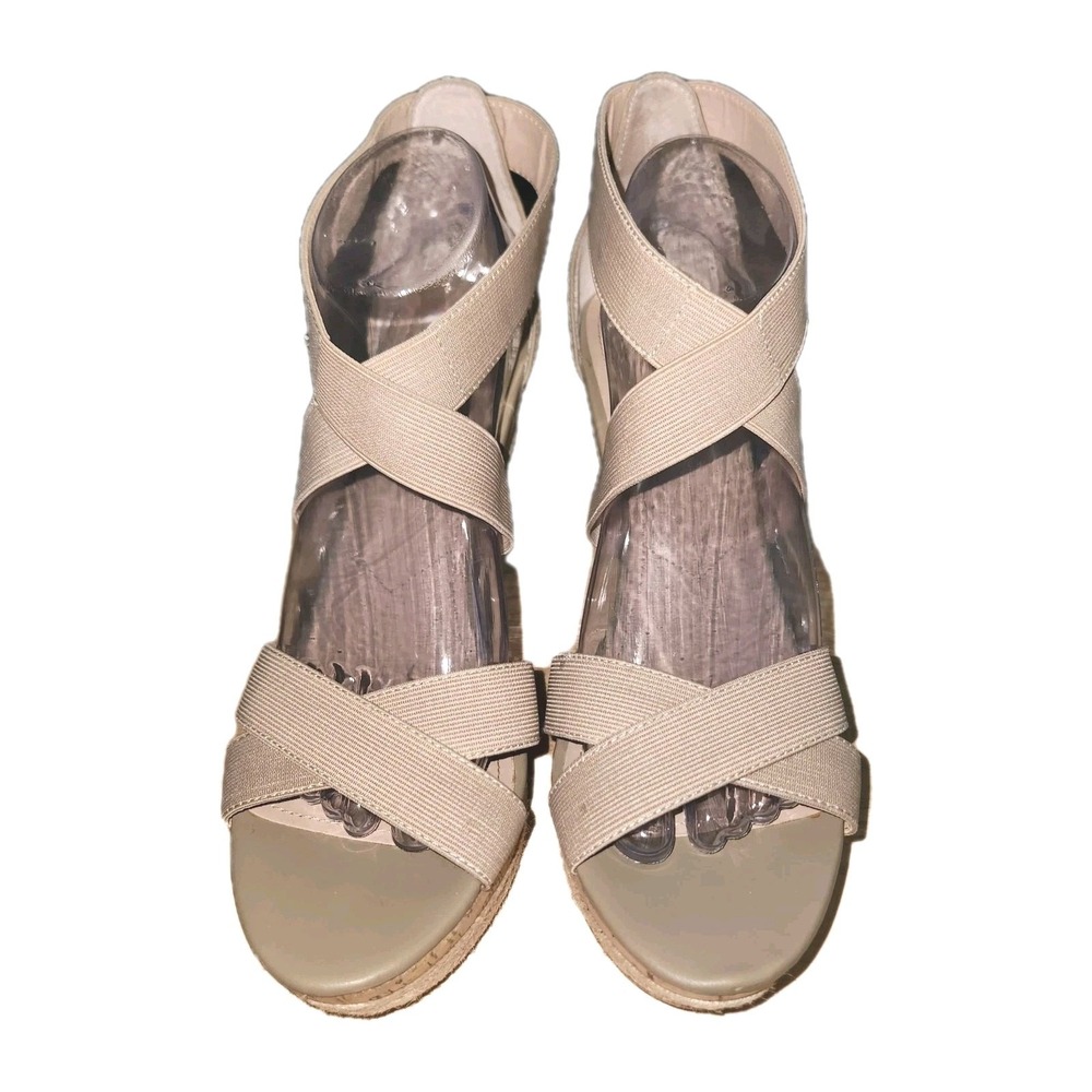 Charles by Charles David Women's Azures Espadrille Wedge Sandals Sz 11M, Beige